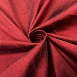 100% Pure Silk Dupion - Red