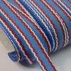 15mm Stitched Edge Braid Cotton Tape - Blue, Red & White (50m Roll) 2 15mm Stitched Edge Braid Cotton Tape - Blue, Red & White (50m Roll) -Croft Mill 15mm stitched edge braid cotton tape blue red white crafting haberdashery cud1