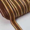 15mm Stitched Edge Braid Cotton Tape - Brown, Orange & Cream (50m Roll) -Croft Mill 15mm stitched edge braid cotton tape brown orange white crafting haberdashery cud