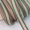 15mm Stitched Edge Braid Cotton Tape - Taupe, Brown & Green (50m Roll) -Croft Mill 15mm stitched edge braid cotton tape cream brown green craft haberdashery cu