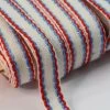 15mm Stitched Edge Braid Cotton Tape - White, Blue & Red (50m Roll)