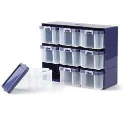 Prym - Organiser Storage Box With 9 Boxes 10 Prym - Organiser Storage Box With 9 Boxes -Croft Mill 612399 prym organiser storage box full