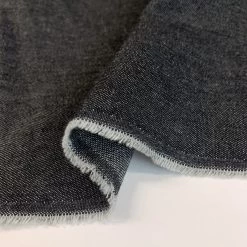 8oz Washed Denim - Black Marl -Croft Mill 8oz washed denim 8oz black marl fold