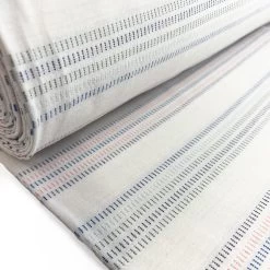 A Cut Above 8 A Cut Above -Croft Mill a cut above white coloured stripe cotton knitted jersey fabric roll