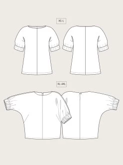 The Assembly Line - Cuff Top Pattern (Sizes XS-4XL) 33 The Assembly Line - Cuff Top Pattern (Sizes XS-4XL) -Croft Mill assembly line cuff top sketch gallery