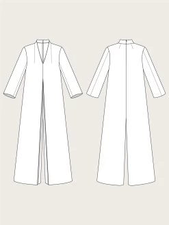 The Assembly Line - Maxi Jumpsuit Pattern (Sizes XS-3XL) -Croft Mill assembly line maxi jumpsuit sketch gallery