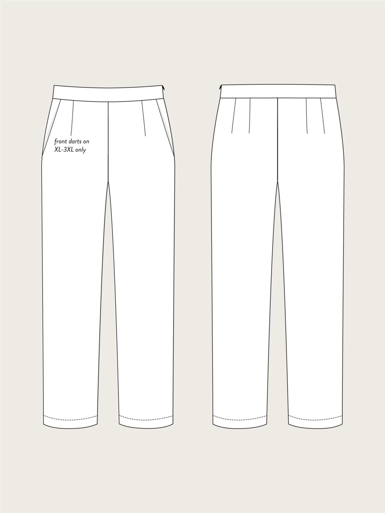 The Assembly Line - Regular Fit Trousers Pattern (Sizes XS-3XL) 15 The Assembly Line - Regular Fit Trousers Pattern (Sizes XS-3XL) - Image 13