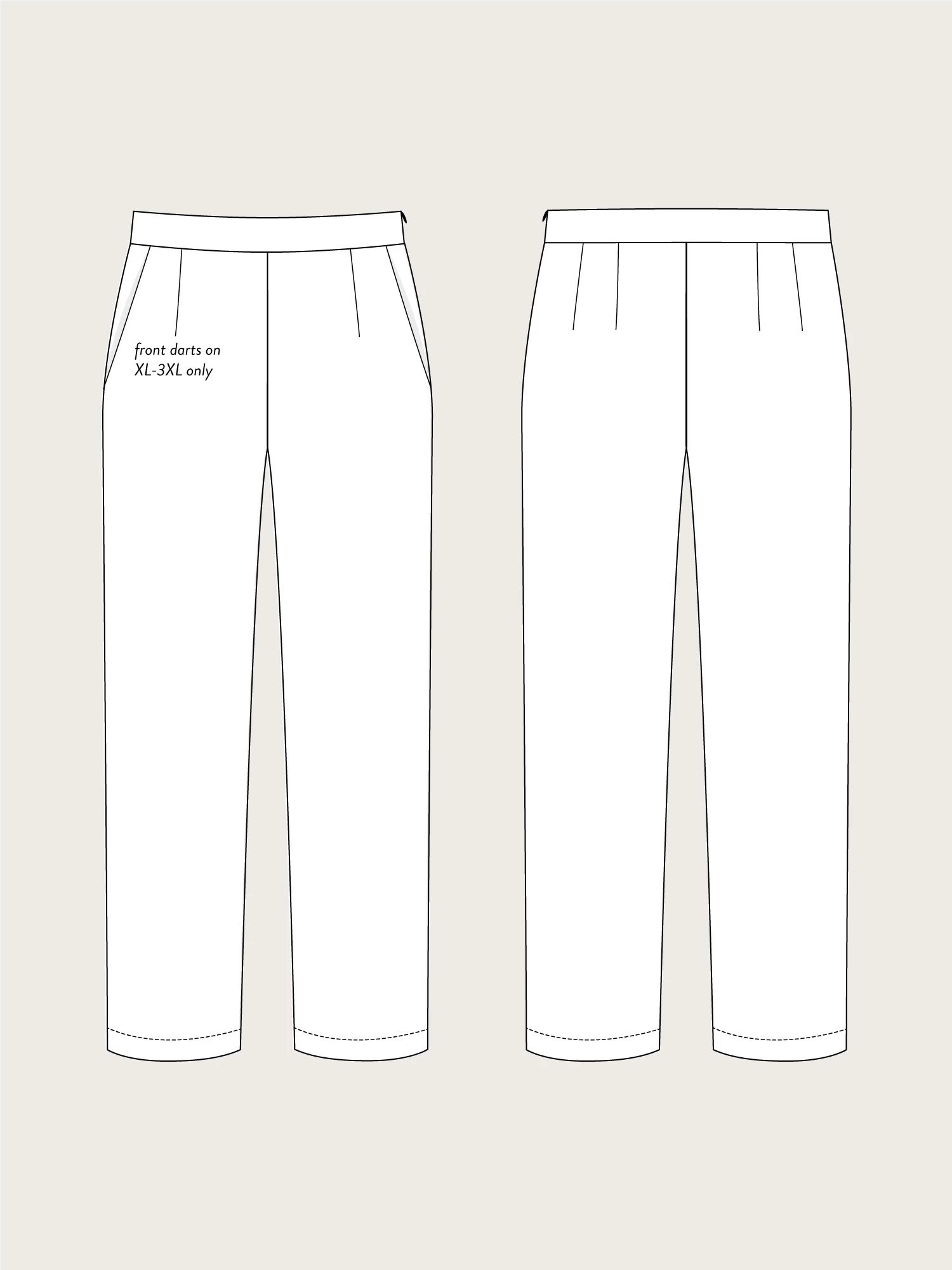 The Assembly Line - Regular Fit Trousers Pattern (Sizes XS-3XL) 14 The Assembly Line - Regular Fit Trousers Pattern (Sizes XS-3XL) - Image 12