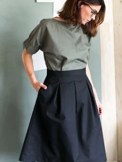 The Assembly Line - Three Pleat Skirt Pattern (Sizes XS-3XL) -Croft Mill assembly line three pleat skirt 1