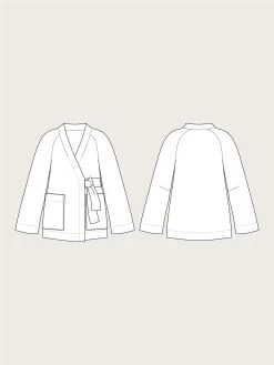 The Assembly Line - Wrap Jacket Pattern (Sizes XS-3XL) -Croft Mill assembly line wrap jacket sketch gallery