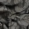 Bare Rose -Croft Mill bare rose floral black embroided lace net velvet copper highlights dressmaking fabric cu