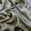 Bella Satin Stretch - Olive -Croft Mill bella satin stretch olive polyester elastane smooth dressmaking fabric