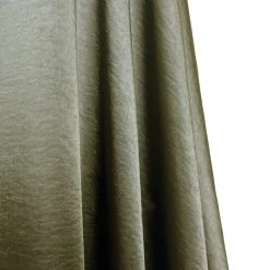 Bella Satin Stretch - Olive -Croft Mill bella satin stretch olive polyester elastane smooth dressmaking fabric cu