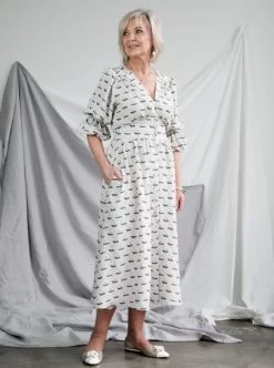 Style Arc - Belle Woven Dress Pattern (UK 4-16) -Croft Mill belle woven dress pattern style arc 4
