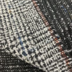 Big Tweed -Croft Mill big tweed black white checked coating jacketing wool fabric fabric photo