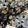 Mirage - Bokeh -Croft Mill black gold silk viscose burnout sheer dress fabric mirage bokeh