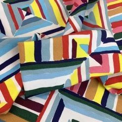 Blockhead 8 Blockhead -Croft Mill blockhead colourful block heavy cotton poplin suiting fabric cu