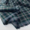 Brushed Tartan - Black + Green -Croft Mill brushed tartan black green folded
