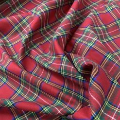 Brushed Tartan - Scotty -Croft Mill brushed tartan scotty brushed cotton tartan shirt material fold 1