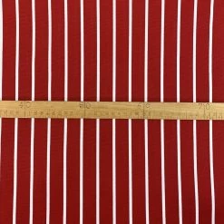 Canvas - Bone - Red 7 Canvas - Bone - Red -Croft Mill canvas bone red ruler fabric photo custom