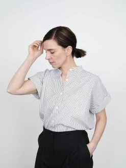 The Assembly Line - Cap Sleeve Shirt Pattern (XS-3XL) -Croft Mill cap sleeve shirt sewing pattern the assembly line 3 gallery
