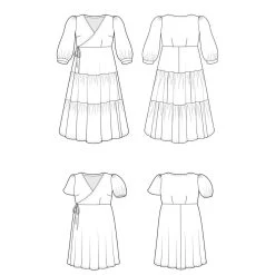 Cashmerette - Roseclair Dress Pattern (Sizes 12-32) -Croft Mill cashmerette roseclair dress size 12 32 8