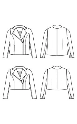 Cashmerette - Canton Moto Jacket Pattern (Sizes 12-32) 21 Cashmerette - Canton Moto Jacket Pattern (Sizes 12-32) -Croft Mill cashmerette canton moto jacket sewing pattern 12 32 sketch