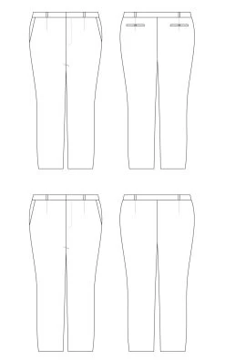 Cashmerette - Meriam Trousers Pattern (Sizes 12-32) 21 Cashmerette - Meriam Trousers Pattern (Sizes 12-32) -Croft Mill cashmerette meriam trousers sizes 12 30 sketch