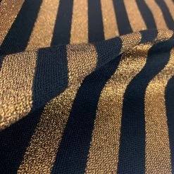 Catwalk - Jordan -Croft Mill catwalk jordan metallic party dress fabric gold stripes diagonal 66 wool 22 polyester 12 nylon fold