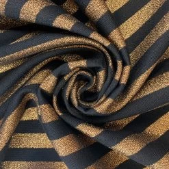 Catwalk - Jordan -Croft Mill catwalk jordan metallic party dress fabric gold stripes diagonal 66 wool 22 polyester 12 nylon swirl