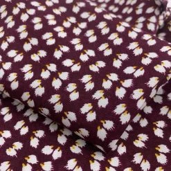 Challis - Plum Leaf 6 Challis - Plum Leaf -Croft Mill challis plumb leaf close