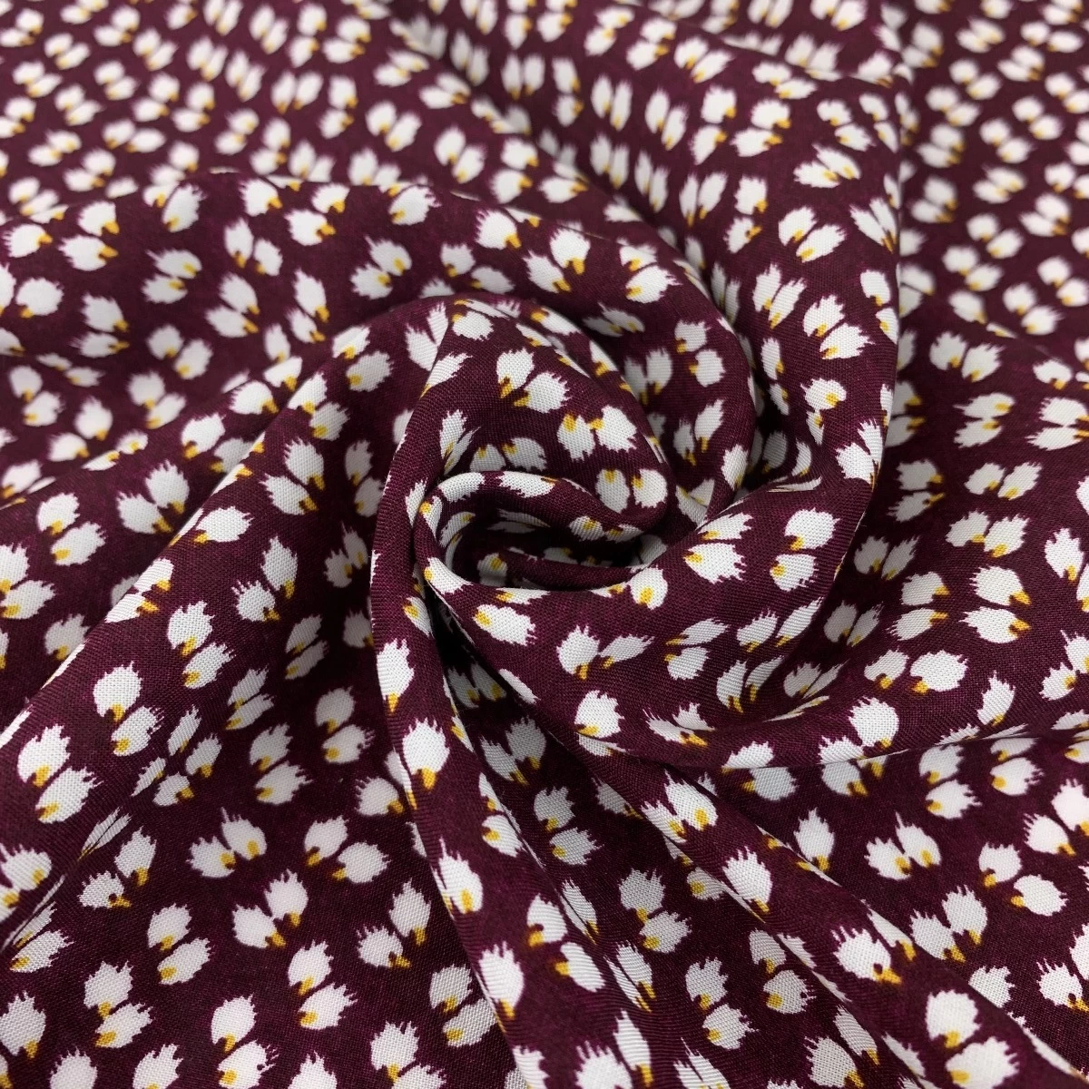 Challis - Plum Leaf 3 Challis - Plum Leaf