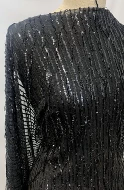 Charleston -Croft Mill charleston black sequin knitted stretch fabric m1 gallery