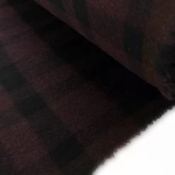 Checkmate - Red 8 Checkmate - Red -Croft Mill checkmate red black check italian brushed wool coating fabric roll