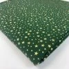 Christmas Cotton - Gilt Star Green