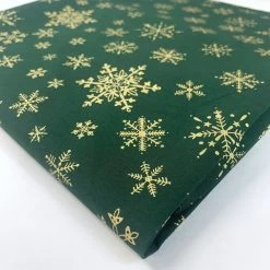 Christmas Cotton - Snowfall Green