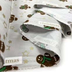 Christmas Poplin - Jolly Gingers 7 Christmas Poplin - Jolly Gingers -Croft Mill christmas cotton poplin fabric grey gingerbreaad men jolly gingers roll