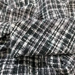Palermo - Seattle -Croft Mill chunky black and white tweed jacketing coating fabric fold