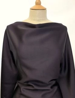 Croft Mill -Croft Mill city steve aubergine heavy viscose designer dress fabric mannequin