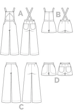 Closet Core Patterns - Jenny Trousers & Overalls (Sizes 0-20) 23 Closet Core Patterns - Jenny Trousers & Overalls (Sizes 0-20) -Croft Mill closet core patterns jenny trousers and overalls sketch