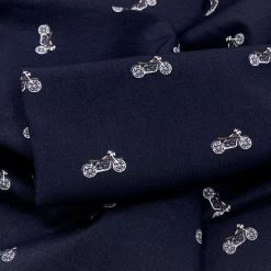 Combed Poplin - Ride On -Croft Mill combed poplin ride on choppers bike navy combed 3