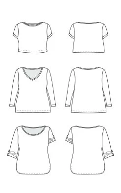 Cashmerette - Concord T-Shirt Sewing Pattern (Sizes 12-32) -Croft Mill concord tshirt pattern size 12 32 cashmerette