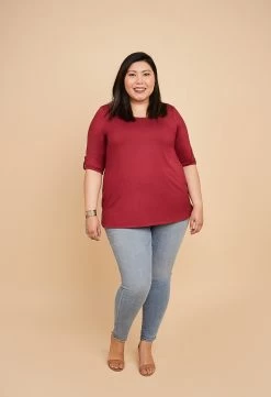 Cashmerette - Concord T-Shirt Sewing Pattern (Sizes 12-32) -Croft Mill concord tshirt pattern size 12 32 cashmerette example 6