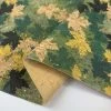 Cork - Jack - Green -Croft Mill cork jack green craft fabric metallic floral autumn leaf fold