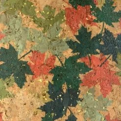 Cork - Jack - Pink -Croft Mill cork jack pink craft fabric metallic floral autumn leaf close up