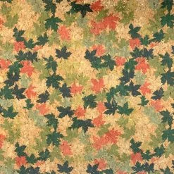 Cork - Jack - Pink -Croft Mill cork jack pink craft fabric metallic floral autumn leaf pattern