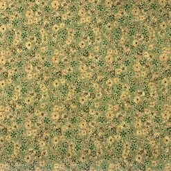 Cork - Maddison - Green -Croft Mill cork maddison green craft fabric metallic floral pattern