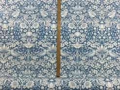 Cotton Canvas - Cherry Thief -Croft Mill cotton canvas cherry thief cotton canvas fabric duck egg blue floral inspiered by william morris scale 2