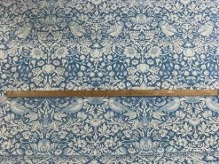 Cotton Canvas - Cherry Thief -Croft Mill cotton canvas cherry thief cotton canvas fabric duck egg blue floral inspiered by william morris scale