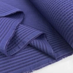 Proper Seersucker - Navy Indigo Stripe 9 Proper Seersucker - Navy Indigo Stripe -Croft Mill cotton dress fabric proper seersucker navy indigo stripe fold